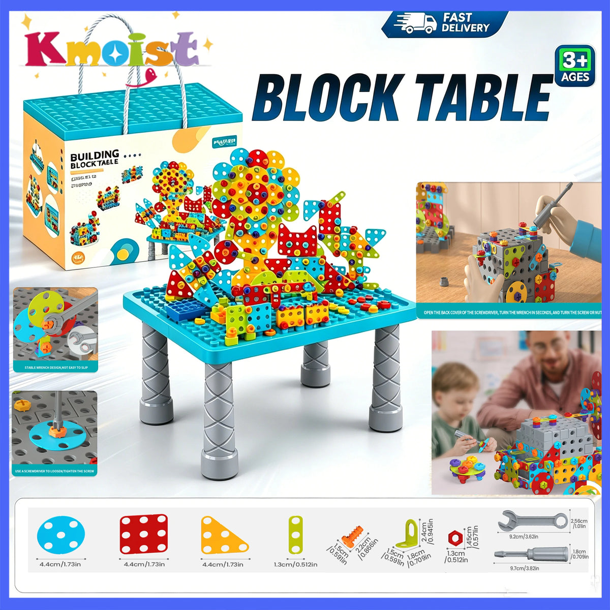 Disassembly Match Tool Toys Children Educational Assembled Bricks Blocks Sets Design Building Toys for Boys Kids Birthday Gifts