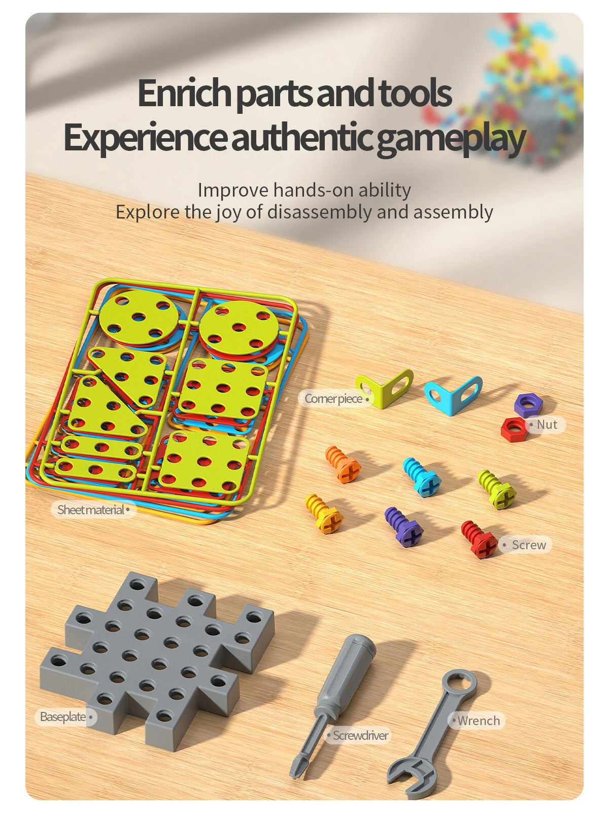 Disassembly Match Tool Toys Children Educational Assembled Bricks Blocks Sets Design Building Toys for Boys Kids Birthday Gifts