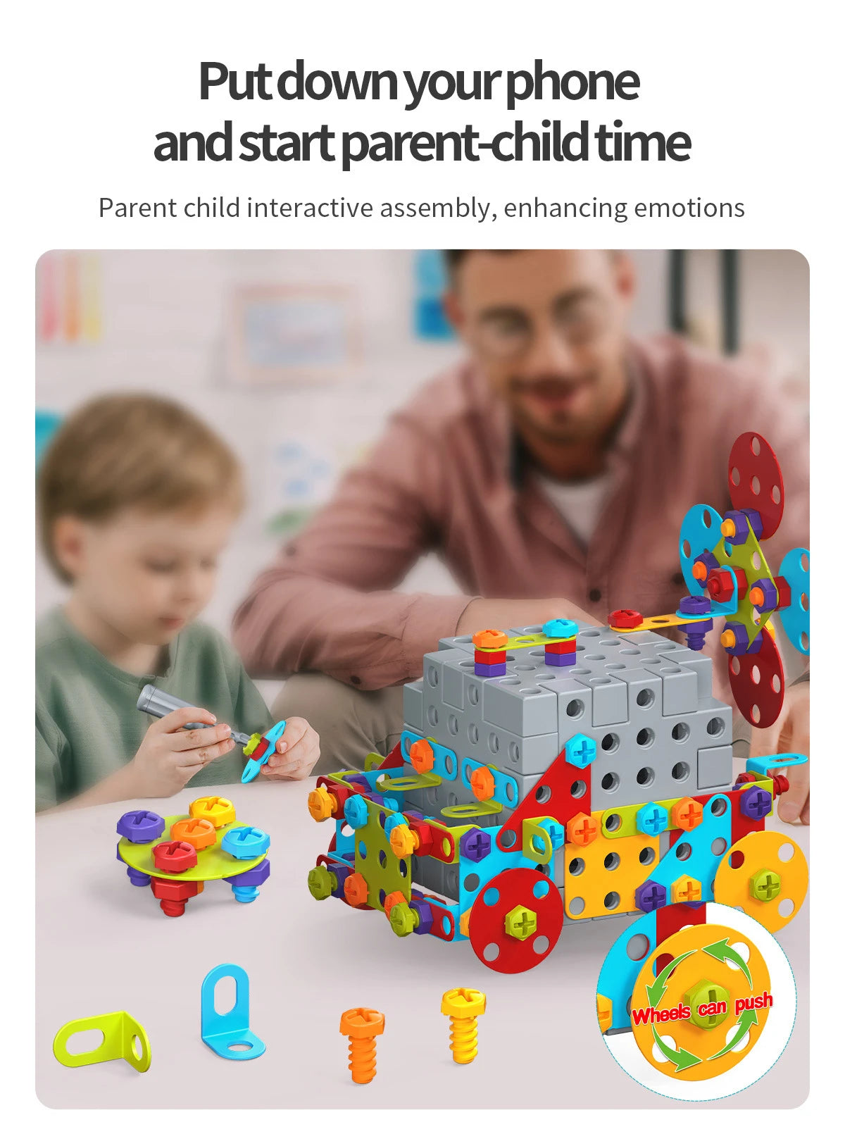 Disassembly Match Tool Toys Children Educational Assembled Bricks Blocks Sets Design Building Toys for Boys Kids Birthday Gifts