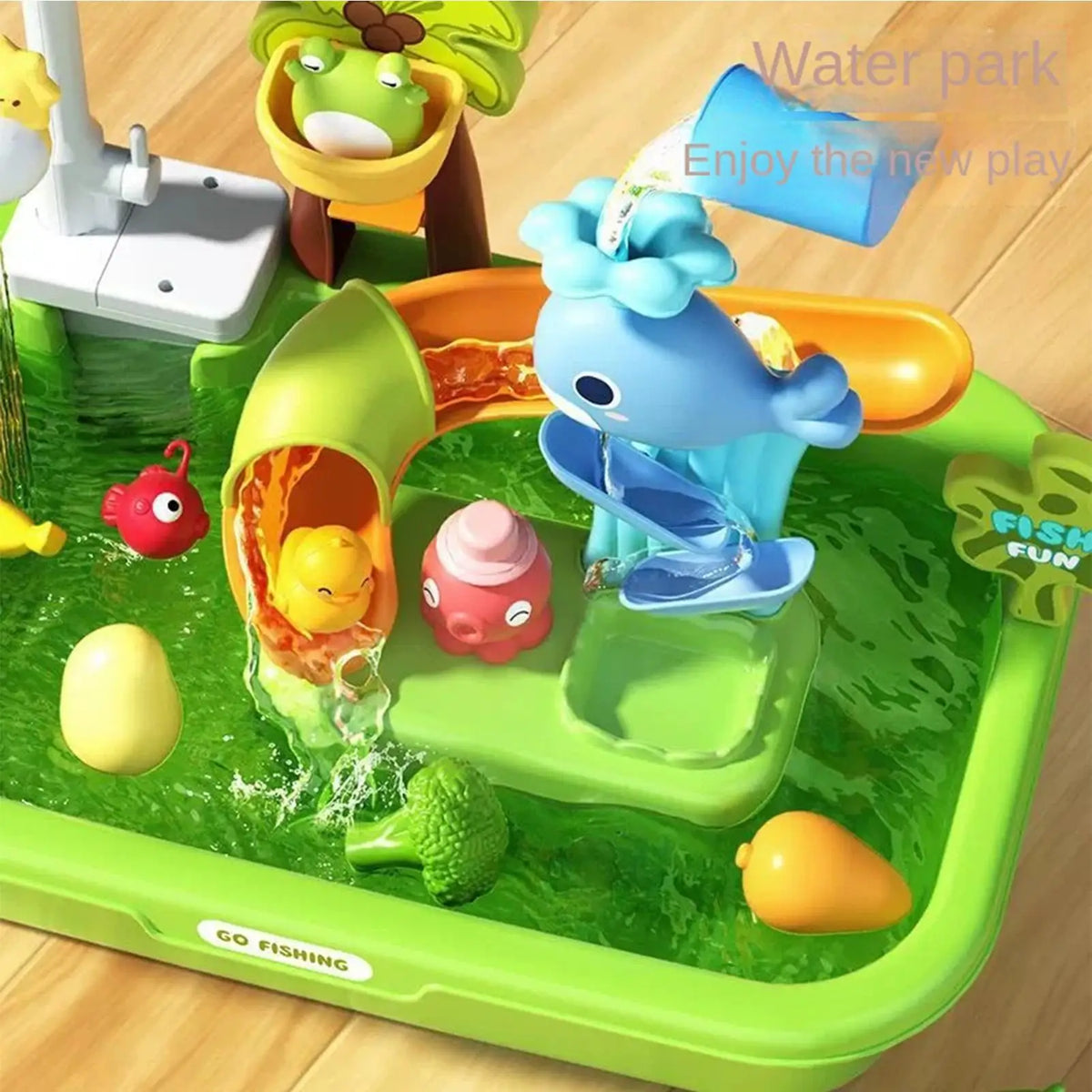 Children Kitchen Toys Electric Fun Waters Play Water Wash Basin Fishing Dishwashing Home Role-playing Baby Early Education Toys