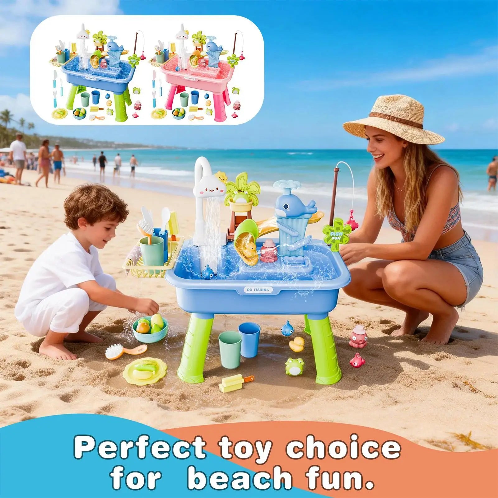 Children Kitchen Toys Electric Fun Waters Play Water Wash Basin Fishing Dishwashing Home Role-playing Baby Early Education Toys