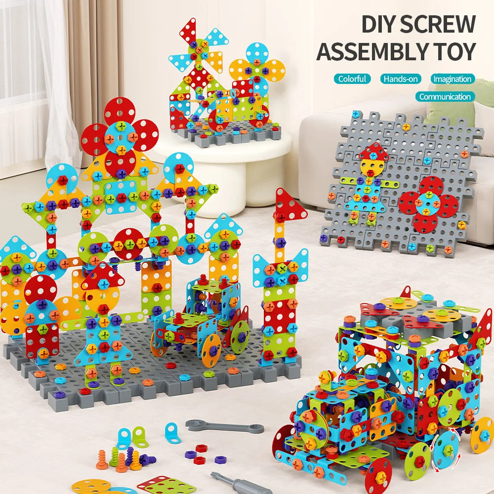 Disassembly Match Tool Toys Children Educational Assembled Bricks Blocks Sets Design Building Toys for Boys Kids Birthday Gifts