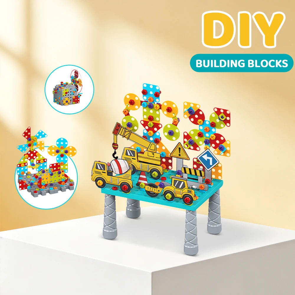 Disassembly Match Tool Toys Children Educational Assembled Bricks Blocks Sets Design Building Toys for Boys Kids Birthday Gifts
