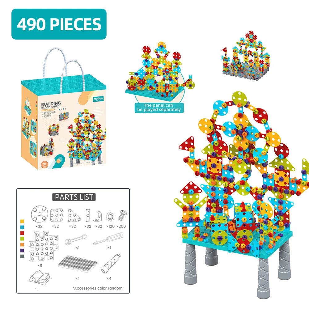 Disassembly Match Tool Toys Children Educational Assembled Bricks Blocks Sets Design Building Toys for Boys Kids Birthday Gifts