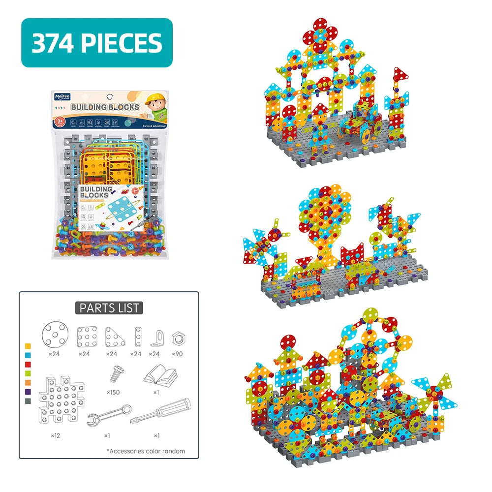 Disassembly Match Tool Toys Children Educational Assembled Bricks Blocks Sets Design Building Toys for Boys Kids Birthday Gifts