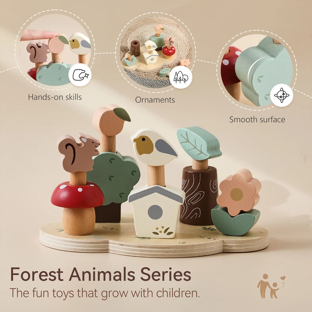 Montessori Toys For Babies Wooden Bounce Knock Game Baby Finger Fine Sports Education Toy Sensory Exercise Toys Children's Gift