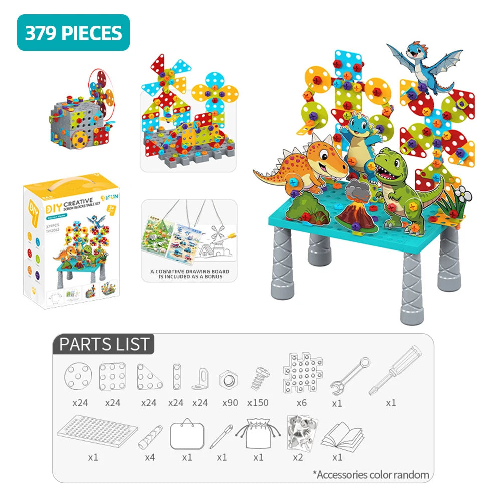 Disassembly Match Tool Toys Children Educational Assembled Bricks Blocks Sets Design Building Toys for Boys Kids Birthday Gifts
