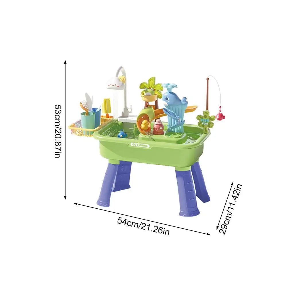 Children Kitchen Toys Electric Fun Waters Play Water Wash Basin Fishing Dishwashing Home Role-playing Baby Early Education Toys