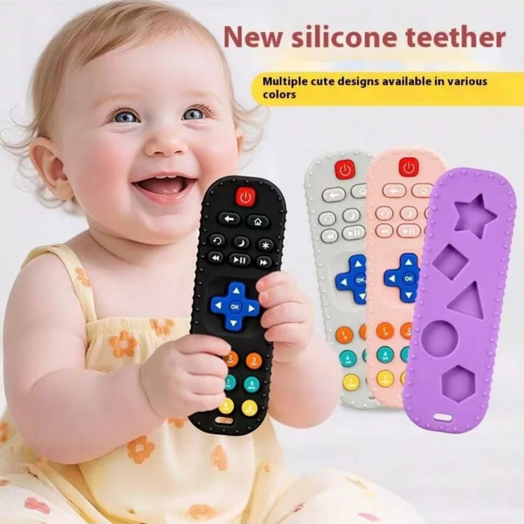 Teething Toys for 0-12 Month Babies - Baby TV Remote Control Shaped Toy - Baby Teether Suitable for Boys and Girls