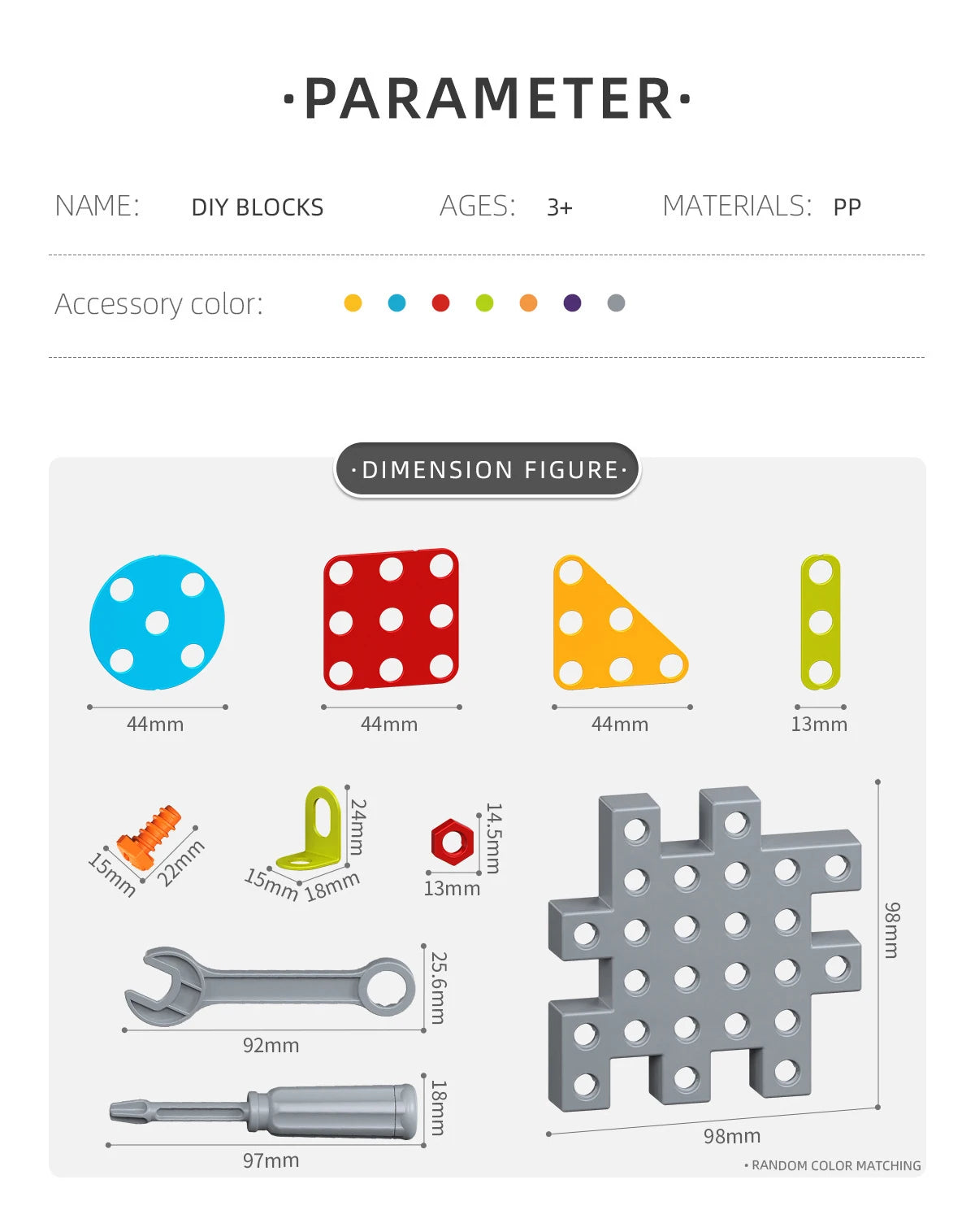 Disassembly Match Tool Toys Children Educational Assembled Bricks Blocks Sets Design Building Toys for Boys Kids Birthday Gifts
