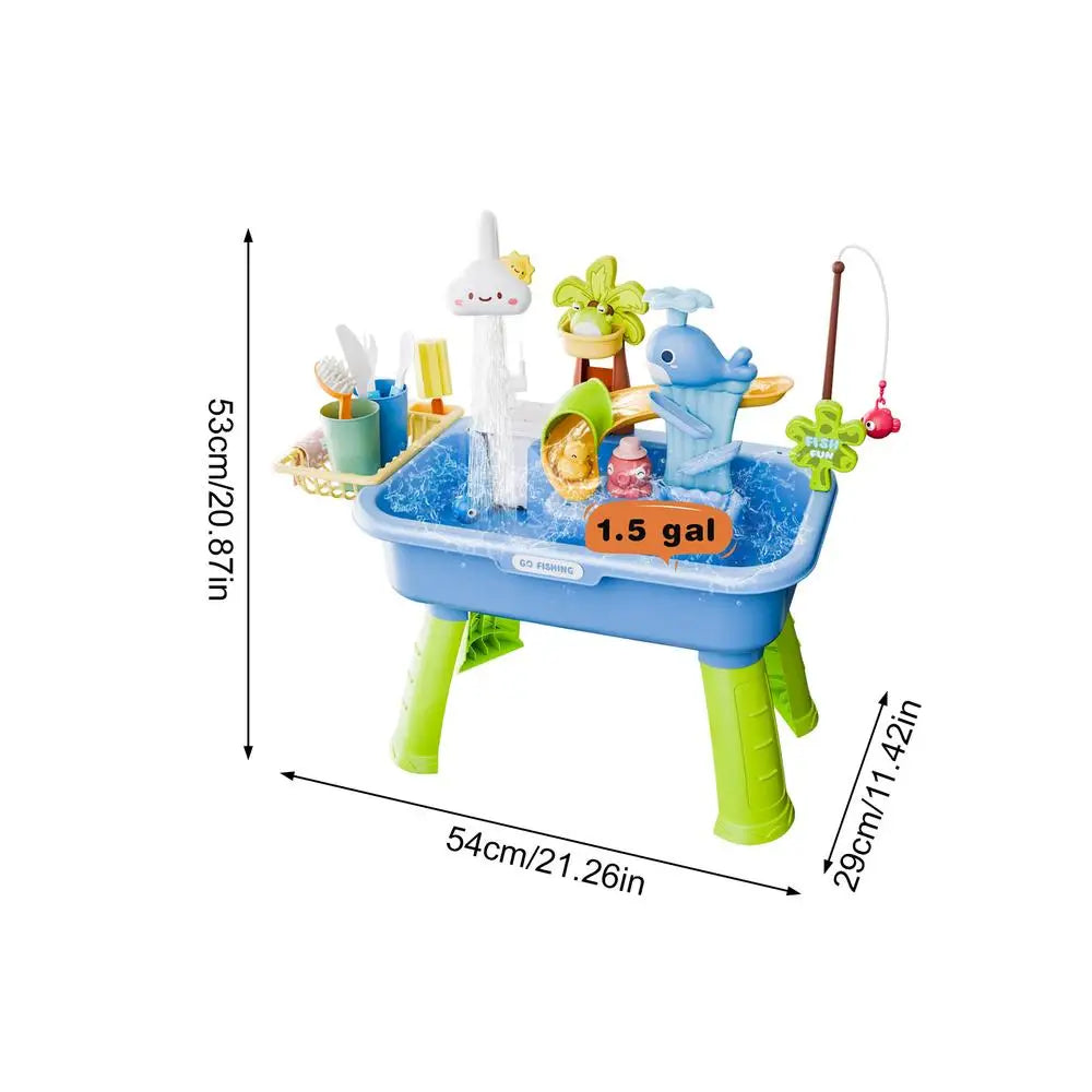 Children Kitchen Toys Electric Fun Waters Play Water Wash Basin Fishing Dishwashing Home Role-playing Baby Early Education Toys
