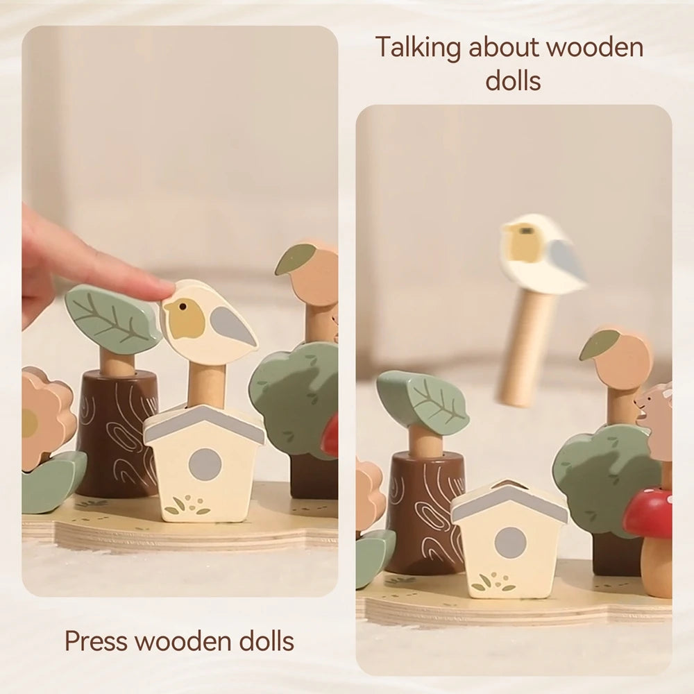 Montessori Toys For Babies Wooden Bounce Knock Game Baby Finger Fine Sports Education Toy Sensory Exercise Toys Children's Gift