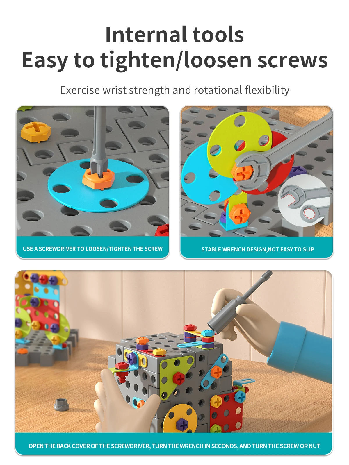 Disassembly Match Tool Toys Children Educational Assembled Bricks Blocks Sets Design Building Toys for Boys Kids Birthday Gifts